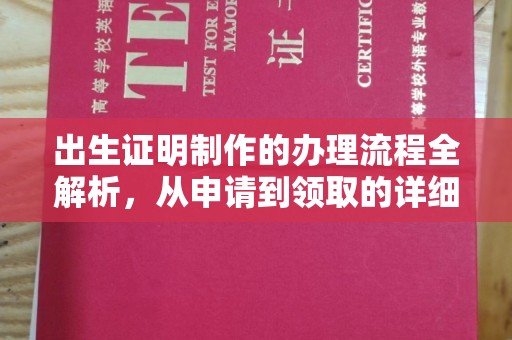 乡城出生证明制作的办理流程全解析，从申请到领取的详细指南